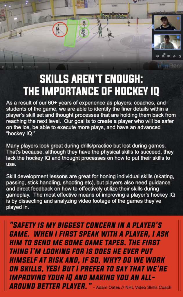 Hockey IQ / Game Video Analysis - Quest Hockey, Pittsburgh PA