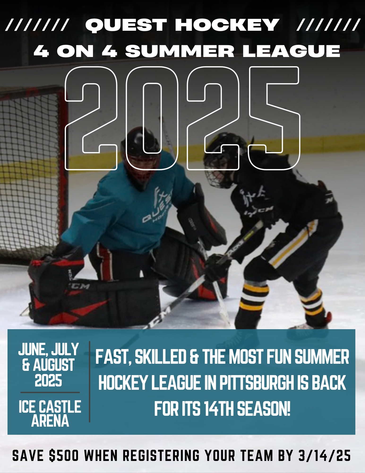 2025 Quest Hockey 4 on 4 Summer League | Pittsburgh, PA | Ice Castle Arena